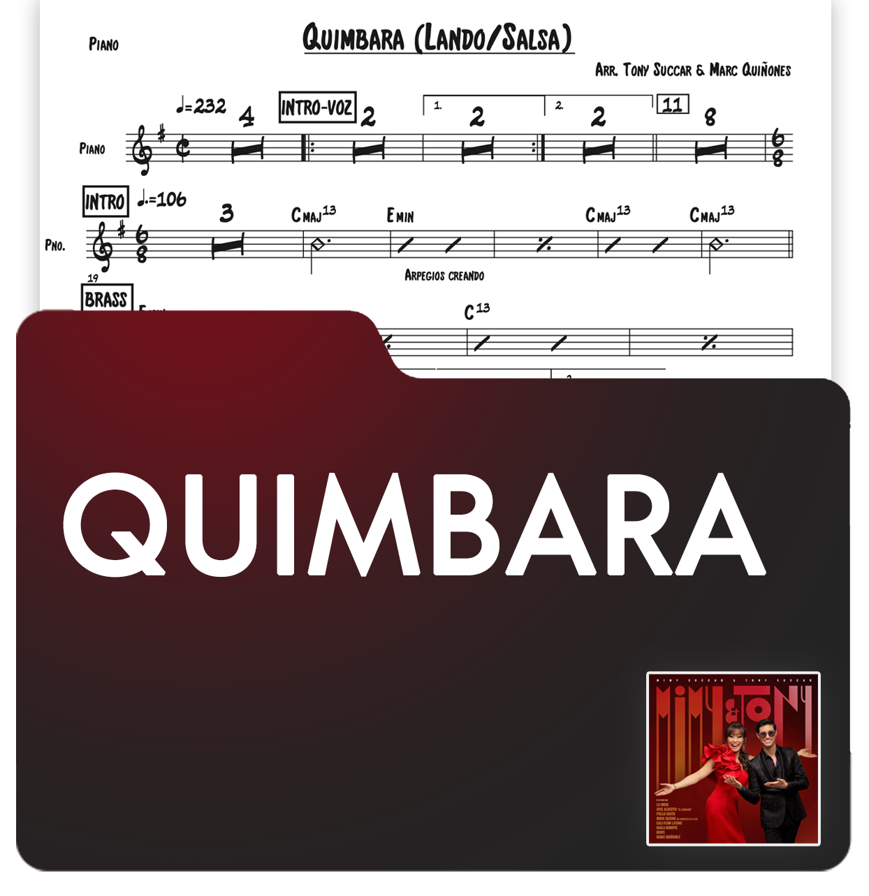 Sheet Music Quimbara Tony Succar